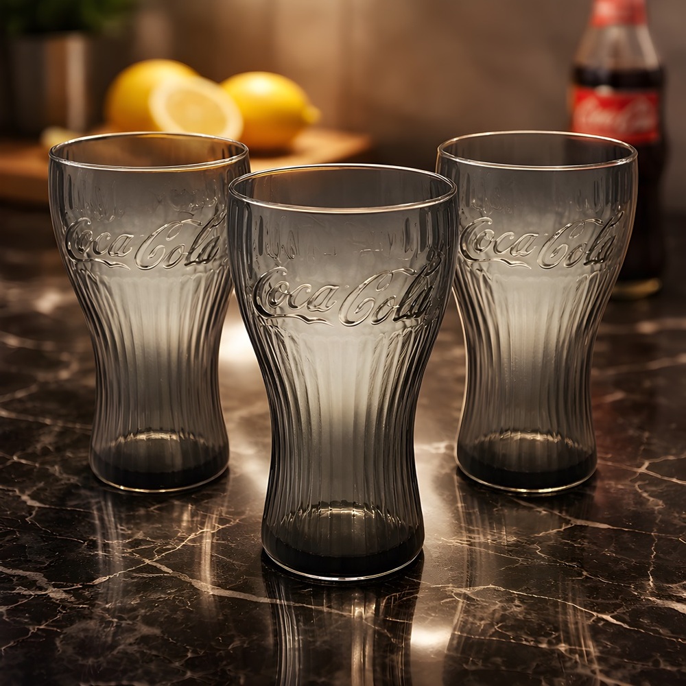 2017 McDonald’s Coca Cola Limited Edition Series Glasses - Linear- Set of 3